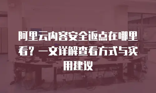 阿里云内容安全返点在哪里看？一文详解查看方式与实用建议