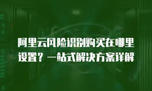 阿里云风险识别购买在哪里设置？一站式解决方案详解