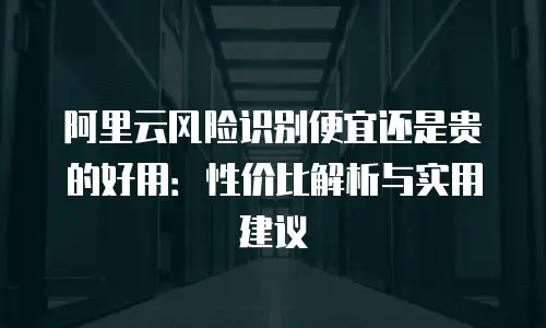 阿里云风险识别便宜还是贵的好用：性价比解析与实用建议