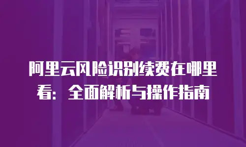 阿里云风险识别续费在哪里看：全面解析与操作指南