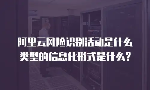 阿里云风险识别活动是什么类型的信息化形式是什么？