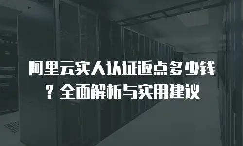 阿里云实人认证返点多少钱？全面解析与实用建议