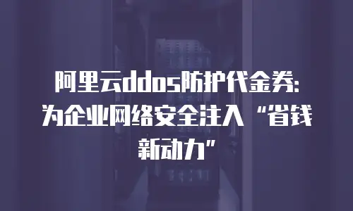 阿里云ddos防护代金券：为企业网络安全注入“省钱新动力”