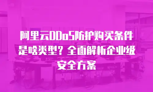 阿里云DDoS防护购买条件是啥类型？全面解析企业级安全方案