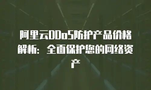 阿里云DDoS防护产品价格解析：全面保护您的网络资产