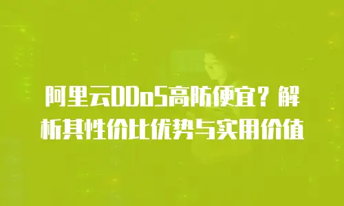 阿里云DDoS高防便宜？解析其性价比优势与实用价值