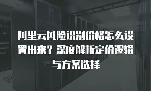 阿里云风险识别价格怎么设置出来？深度解析定价逻辑与方案选择
