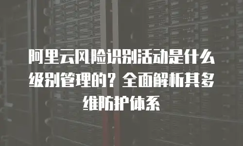 阿里云风险识别活动是什么级别管理的？全面解析其多维防护体系