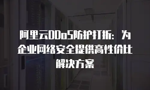 阿里云DDoS防护打折：为企业网络安全提供高性价比解决方案