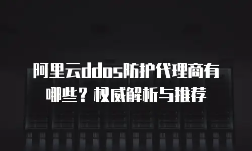 阿里云ddos防护代理商有哪些？权威解析与推荐
