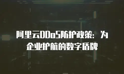 阿里云DDoS防护政策：为企业护航的数字盾牌