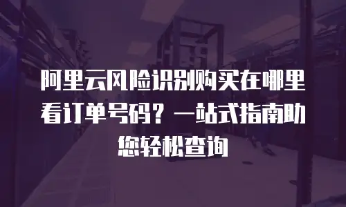 阿里云风险识别购买在哪里看订单号码？一站式指南助您轻松查询