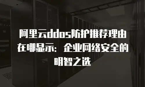 阿里云ddos防护推荐理由在哪显示：企业网络安全的明智之选