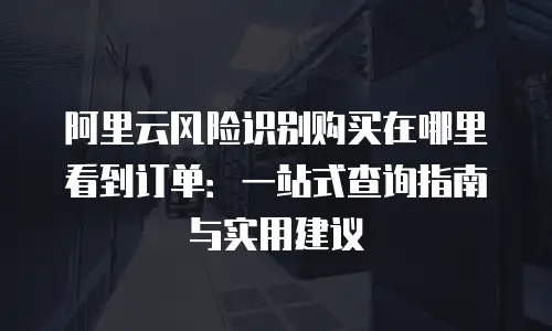 阿里云风险识别购买在哪里看到订单：一站式查询指南与实用建议