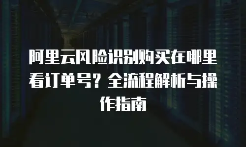 阿里云风险识别购买在哪里看订单号？全流程解析与操作指南
