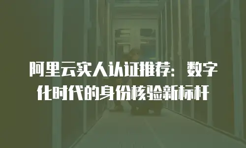 阿里云实人认证推荐：数字化时代的身份核验新标杆