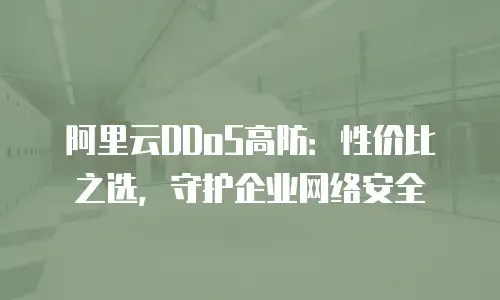 阿里云DDoS高防：性价比之选，守护企业网络安全