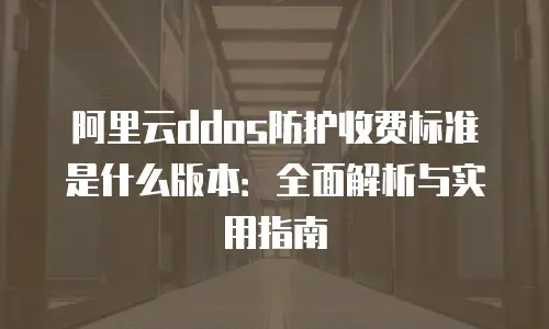 阿里云ddos防护收费标准是什么版本：全面解析与实用指南