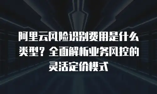 阿里云风险识别费用是什么类型？全面解析业务风控的灵活定价模式
