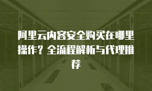 阿里云内容安全购买在哪里操作？全流程解析与代理推荐