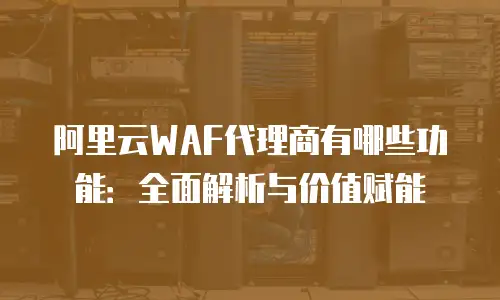 阿里云WAF代理商有哪些功能：全面解析与价值赋能