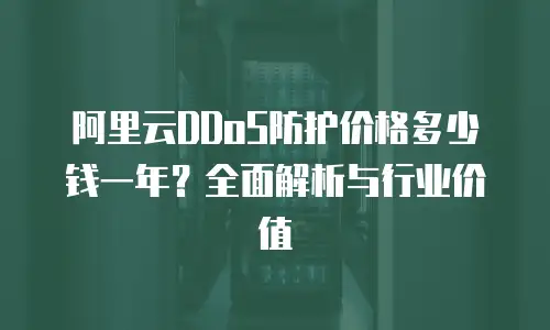 阿里云DDoS防护价格多少钱一年？全面解析与行业价值