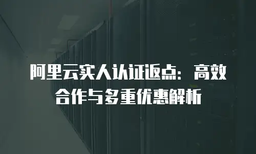 阿里云实人认证返点：高效合作与多重优惠解析
