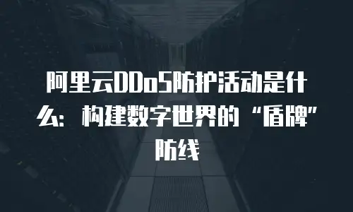 阿里云DDoS防护活动是什么：构建数字世界的“盾牌”防线