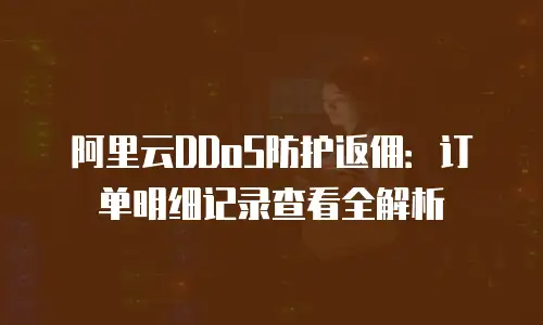 阿里云DDoS防护返佣：订单明细记录查看全解析