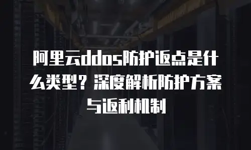 阿里云ddos防护返点是什么类型？深度解析防护方案与返利机制