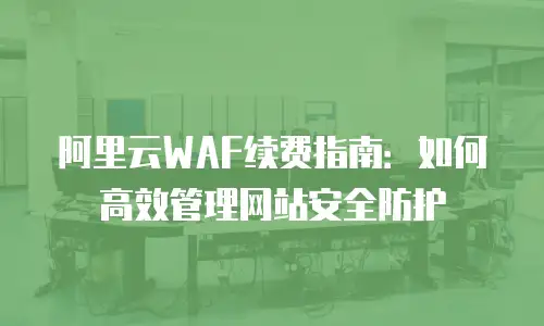 阿里云WAF续费指南：如何高效管理网站安全防护