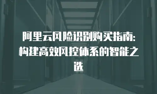 阿里云风险识别购买指南：构建高效风控体系的智能之选