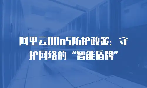 阿里云DDoS防护政策：守护网络的“智能盾牌”