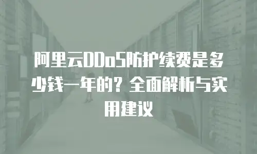 阿里云DDoS防护续费是多少钱一年的？全面解析与实用建议