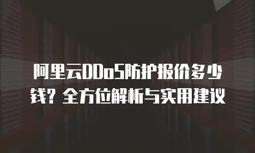 阿里云DDoS防护报价多少钱？全方位解析与实用建议
