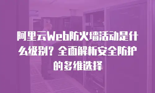 阿里云Web防火墙活动是什么级别？全面解析安全防护的多维选择