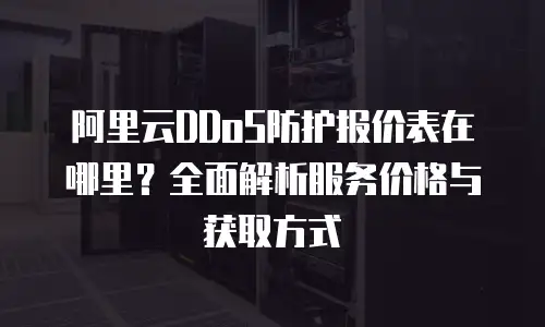 阿里云DDoS防护报价表在哪里？全面解析服务价格与获取方式