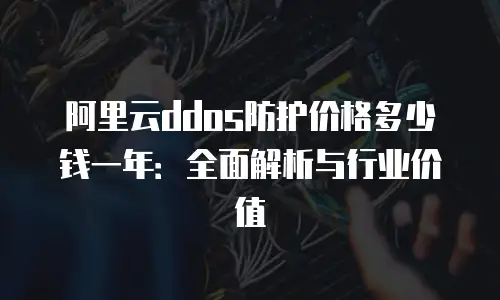阿里云ddos防护价格多少钱一年：全面解析与行业价值