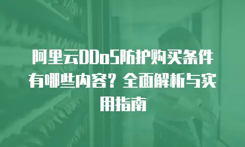 阿里云DDoS防护购买条件有哪些内容？全面解析与实用指南