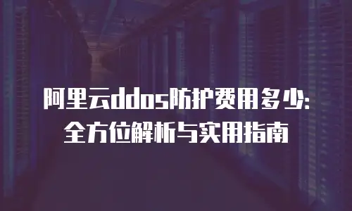 阿里云ddos防护费用多少：全方位解析与实用指南