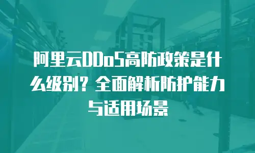 阿里云DDoS高防政策是什么级别？全面解析防护能力与适用场景