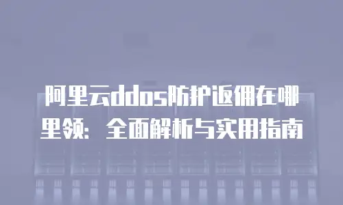 阿里云ddos防护返佣在哪里领：全面解析与实用指南