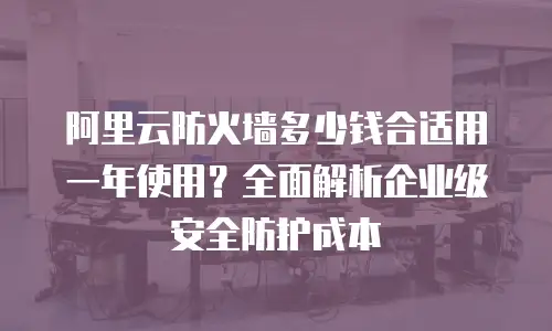 阿里云防火墙多少钱合适用一年使用？全面解析企业级安全防护成本