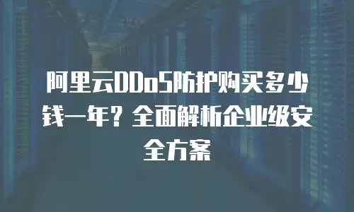 阿里云DDoS防护购买多少钱一年？全面解析企业级安全方案