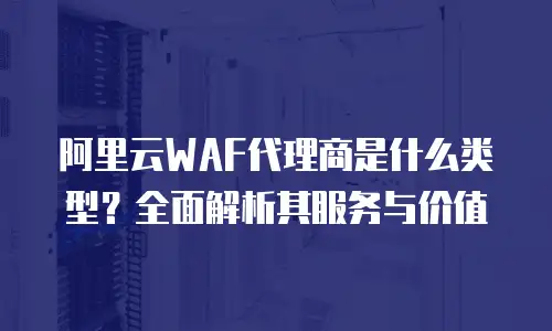阿里云WAF代理商是什么类型？全面解析其服务与价值