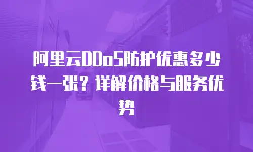 阿里云DDoS防护优惠多少钱一张？详解价格与服务优势