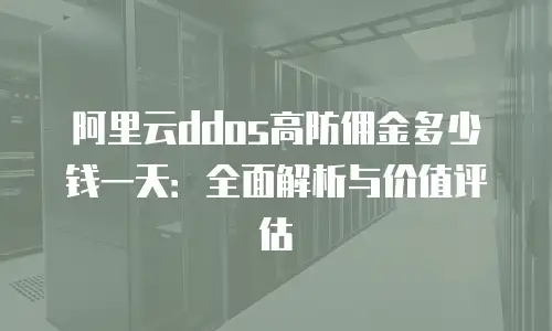 阿里云ddos高防佣金多少钱一天：全面解析与价值评估