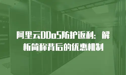 阿里云DDoS防护返利：解析简称背后的优惠机制