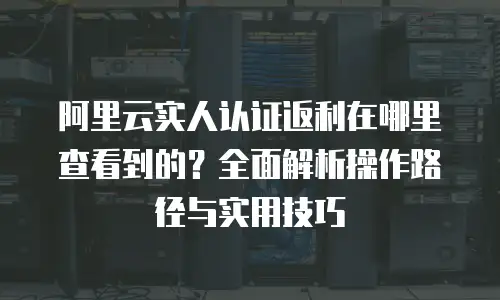 阿里云实人认证返利在哪里查看到的？全面解析操作路径与实用技巧