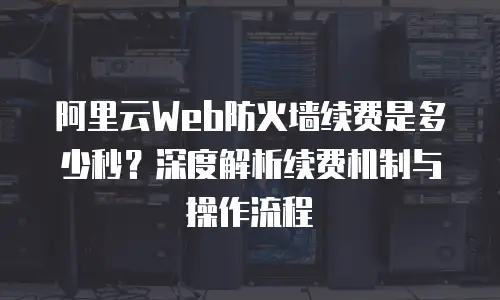 阿里云Web防火墙续费是多少秒？深度解析续费机制与操作流程